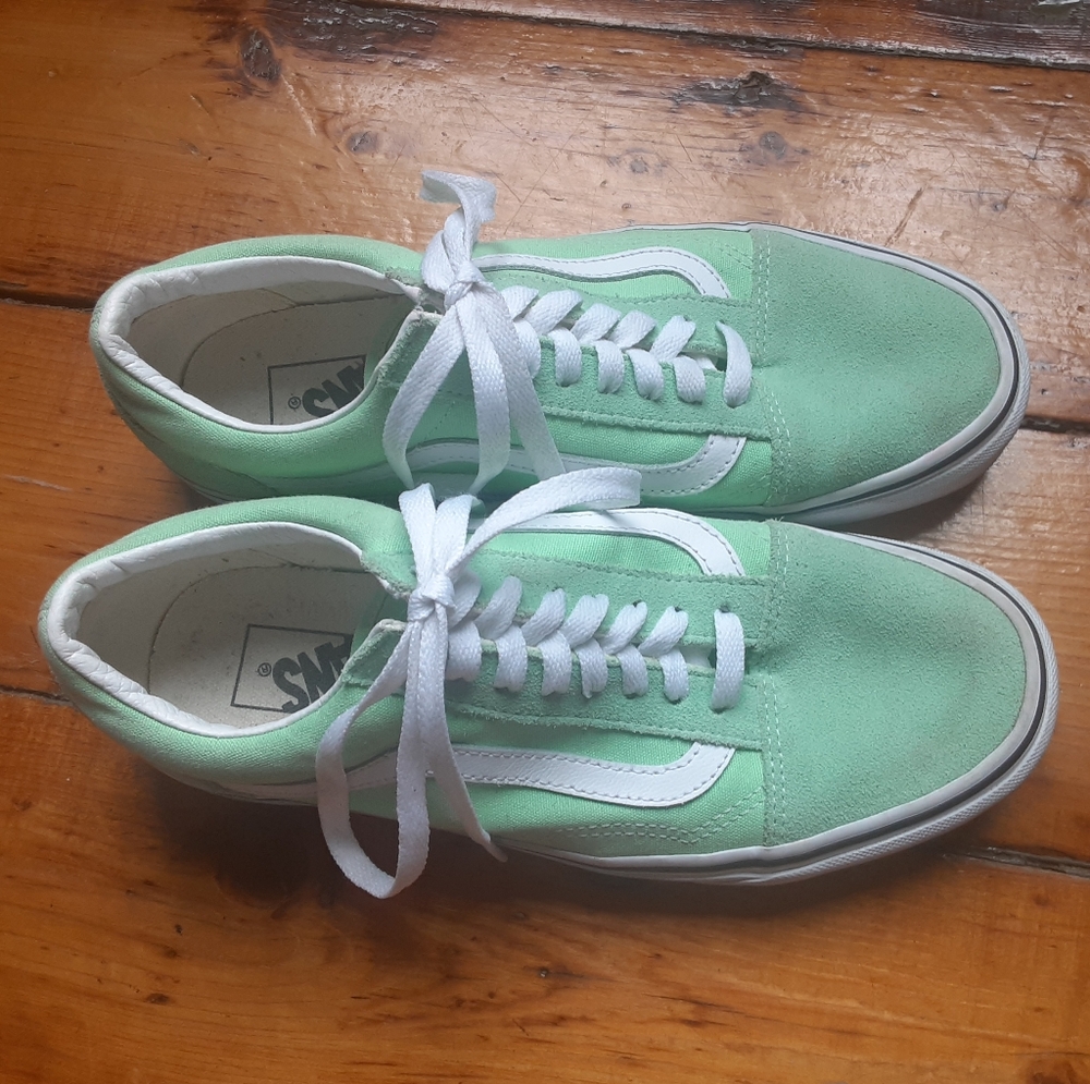 Vans sneakers womens 8.5 mint green